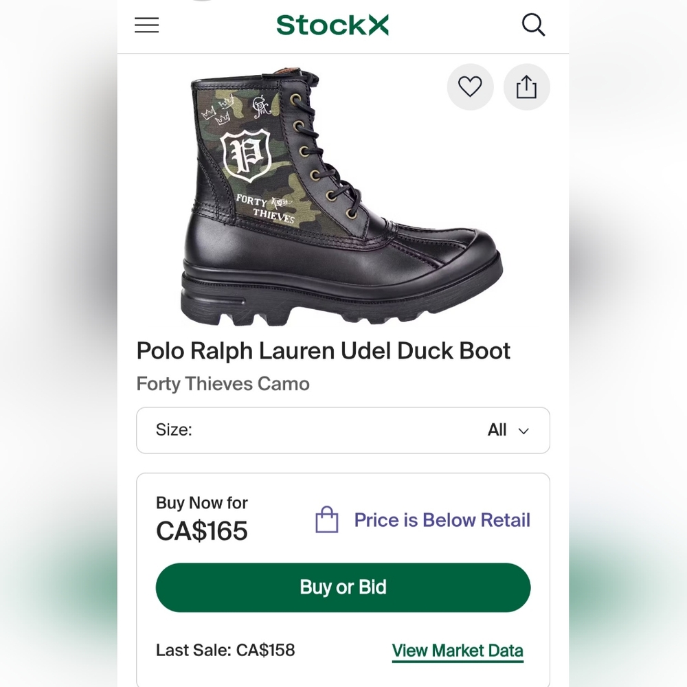 Polo Ralph Lauren Udel Duck Boot